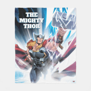 Avengers Classics Mjolnir Channeling Lightning Fleece Blanket