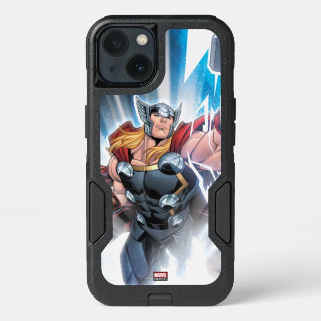 Avengers Classics | Mjolnir Channeling Lightning Otterbox iPhone Case (Back)