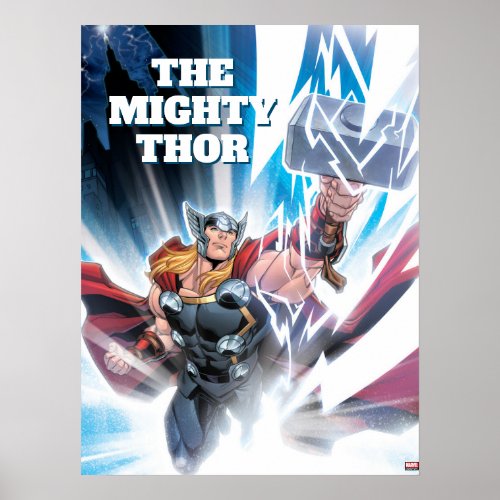 Avengers Classics  Mjolnir Channeling Lightning Poster