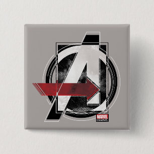 Avengers Classics   Negative Color Avengers Logo Button