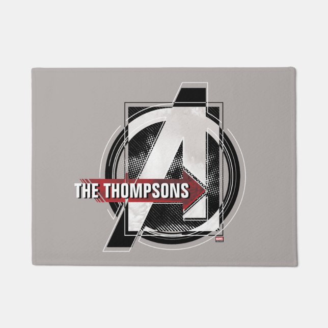 Avengers Classics | Negative Color Avengers Logo Doormat (Front)
