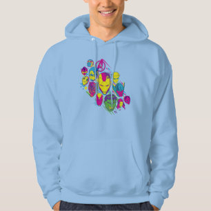 Avengers Classics Neon Avenger Faces Graphic Hoodie