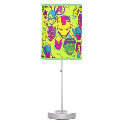 Avengers Classics  Neon Avenger Faces Graphic Table Lamp