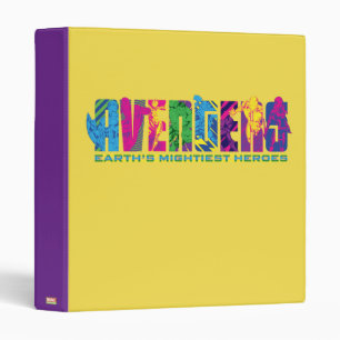 Avengers Classics   Neon Avengers Character Logo 3 Ring Binder