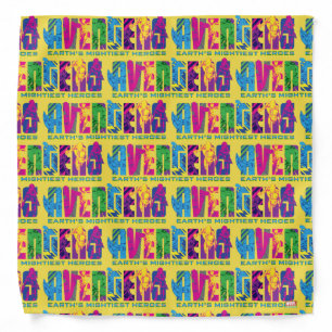 Avengers Classics Neon Avengers Character Logo Bandana