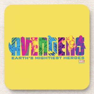 Avengers Classics Neon Avengers Character Logo Beverage Coaster