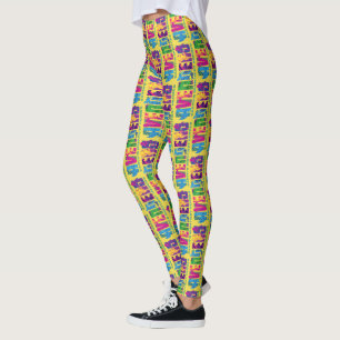 Avengers Classics   Neon Avengers Character Logo Leggings