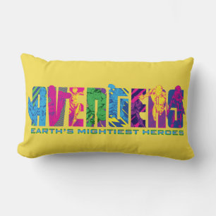 Avengers Classics   Neon Avengers Character Logo Lumbar Pillow