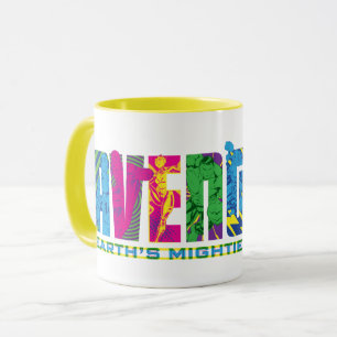 Avengers Classics Neon Avengers Character Logo Mug