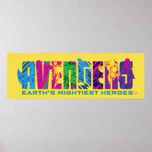 Avengers Classics Neon Avengers Character Logo Poster