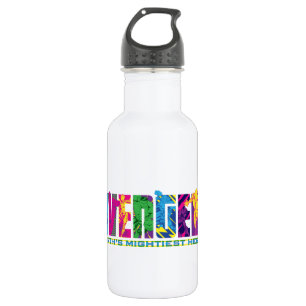 Avengers Classics   Neon Avengers Character Logo Stainless Steel Water Bottle