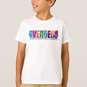 Avengers Classics Neon Avengers Character Logo T-Shirt