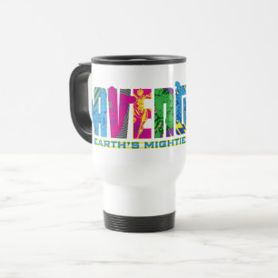 Avengers Classics   Neon Avengers Character Logo Travel Mug