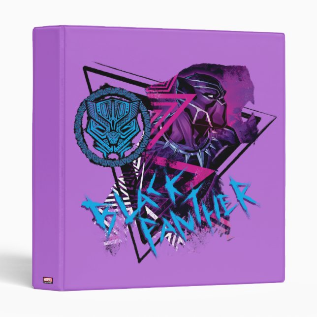 Avengers Classics | Neon Black Panther Graphic 3 Ring Binder (Front/Spine)