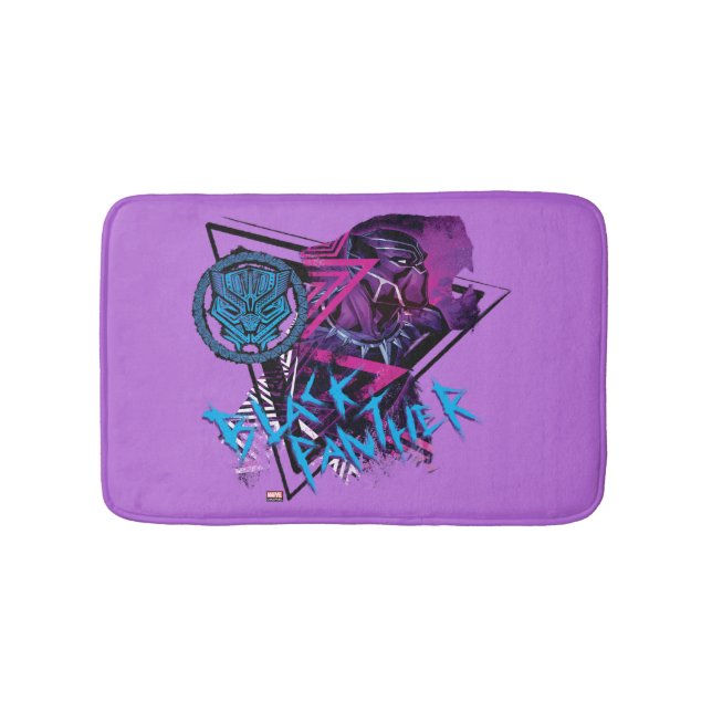 Avengers Classics | Neon Black Panther Graphic Bath Mat (Front)