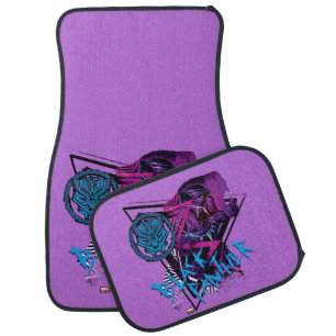 Avengers Classics Neon Black Panther Graphic Car Floor Mat