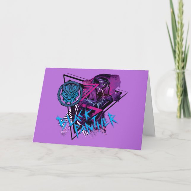 Avengers Classics | Neon Black Panther Graphic Card (Front)