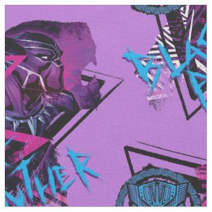 Avengers Classics   Neon Black Panther Graphic Fabric