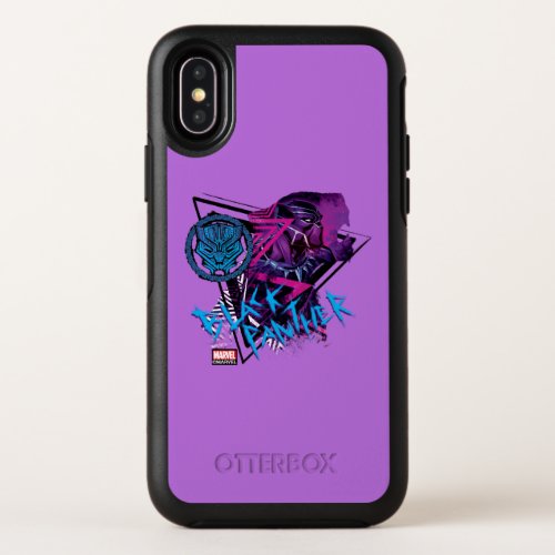 Avengers Classics  Neon Black Panther Graphic OtterBox Symmetry iPhone X Case