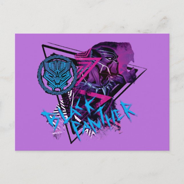 Avengers Classics | Neon Black Panther Graphic Postcard (Front)