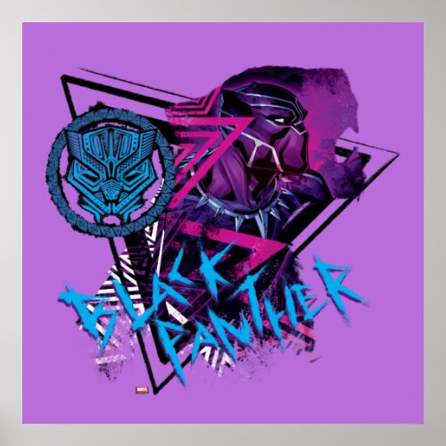 Avengers Classics  Neon Black Panther Graphic Poster