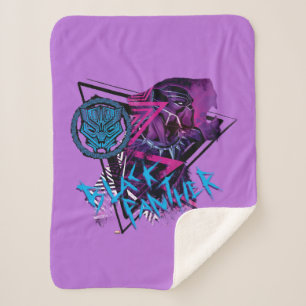 Avengers Classics   Neon Black Panther Graphic Sherpa Blanket