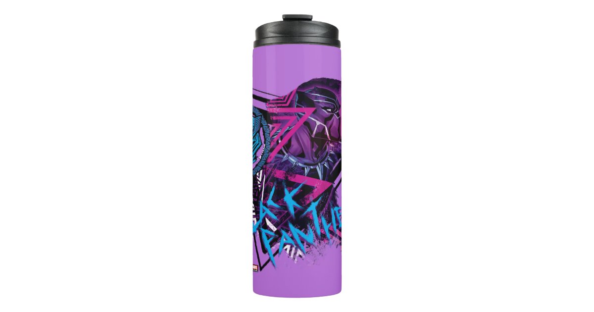 Avengers Classics | Neon Black Panther Graphic Thermal Tumbler | Zazzle