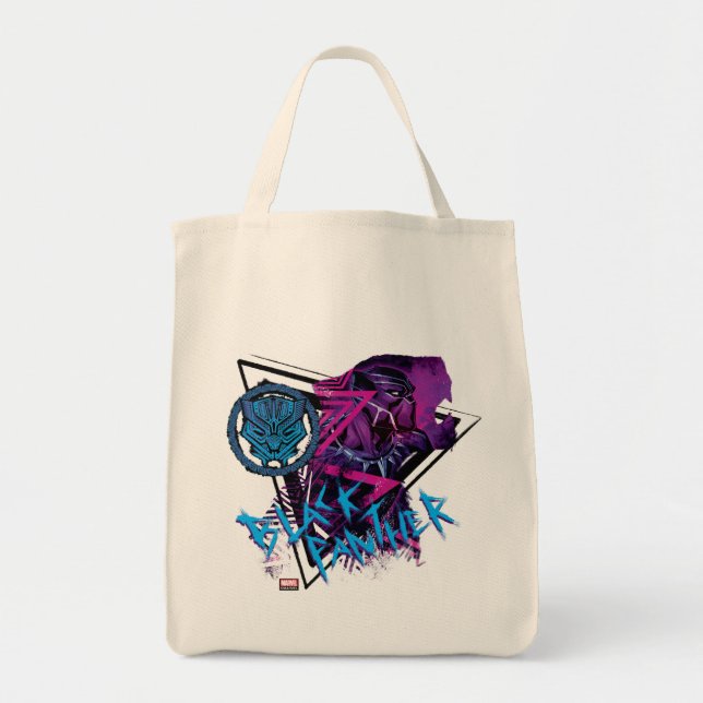 Avengers Classics | Neon Black Panther Graphic Tote Bag (Front)
