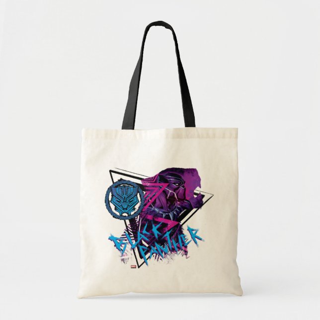 Avengers Classics | Neon Black Panther Graphic Tote Bag (Front)