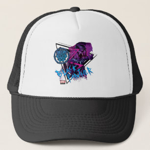 Avengers Classics Neon Black Panther Graphic Trucker Hat