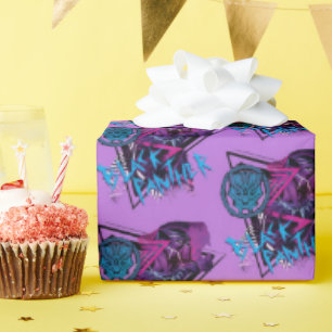 Avengers Classics   Neon Black Panther Graphic Wrapping Paper