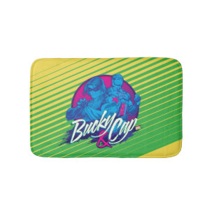 Avengers Classics Neon Bucky & Cap Graphic Bath Mat