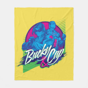 Avengers Classics   Neon Bucky & Cap Graphic Fleece Blanket