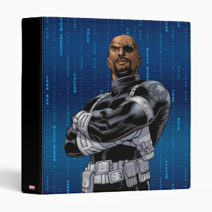 Avengers Classics   Nick Fury Arms Crossed 3 Ring Binder