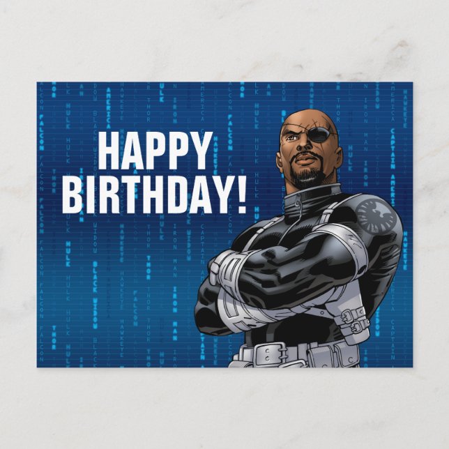 Avengers Classics | Nick Fury Arms Crossed Postcard (Front)