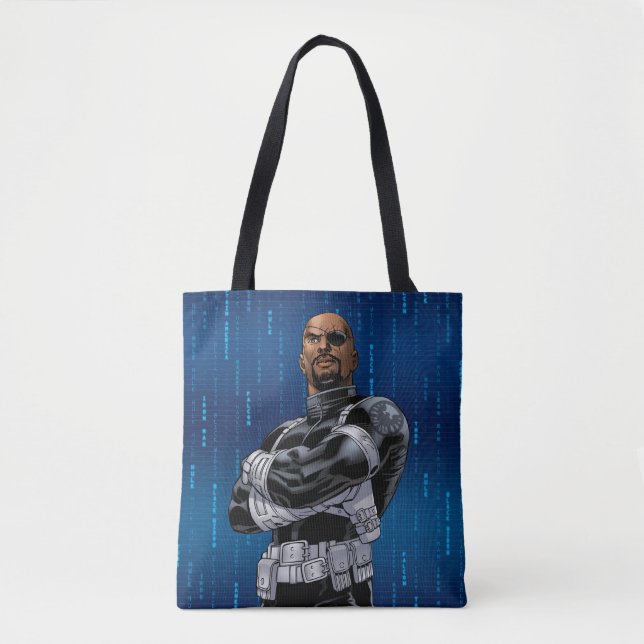 Avengers Classics | Nick Fury Arms Crossed Tote Bag (Front)