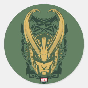 Avengers Classics Norse Loki Graphic Classic Round Sticker