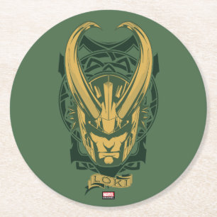 Avengers Classics Norse Loki Graphic Round Paper Coaster