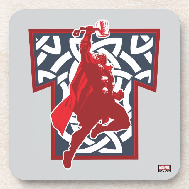 Avengers Classics | Norse Thor Graphic Beverage Coaster (Front)