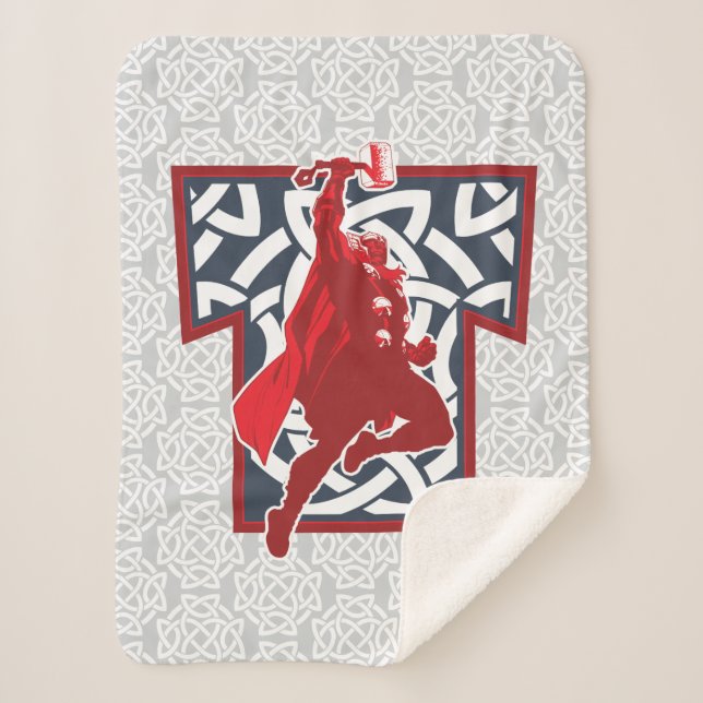 Avengers Classics | Norse Thor Graphic Sherpa Blanket (Front)