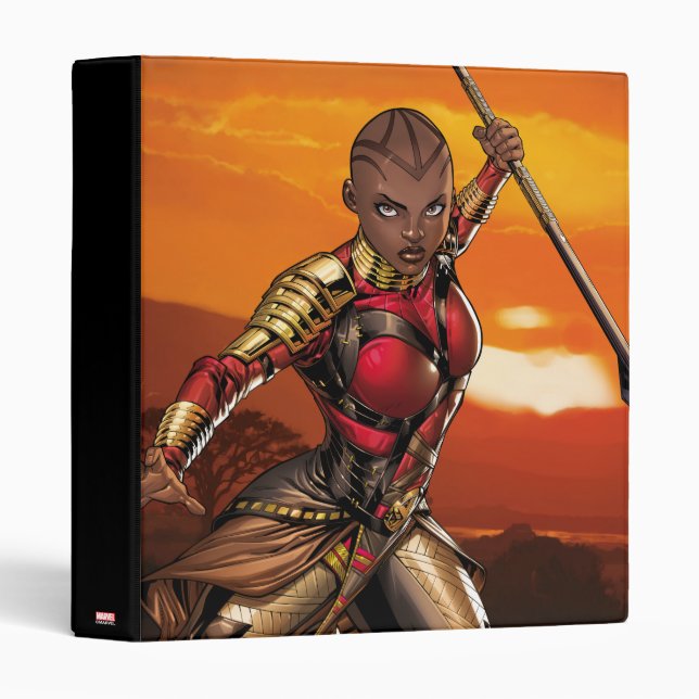 Avengers Classics | Okoye Leaping With Spear 3 Ring Binder (Front/Spine)