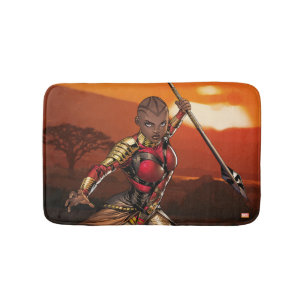 Avengers Classics Okoye Leaping With Spear Bath Mat
