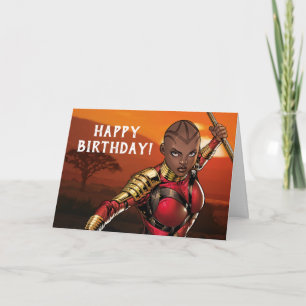 Avengers Classics Okoye Leaping With Spear Card