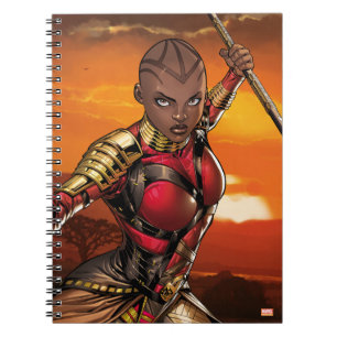 Avengers Classics Okoye Leaping With Spear Notebook