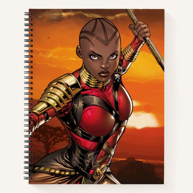 Avengers Classics | Okoye Leaping With Spear Notebook (Front)