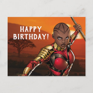Avengers Classics Okoye Leaping With Spear Postcard