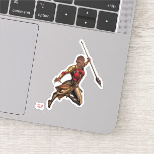 Avengers Classics   Okoye Leaping With Spear Sticker