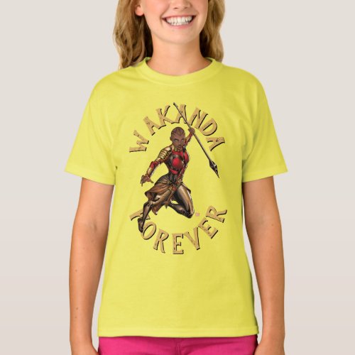Avengers Classics  Okoye Leaping With Spear T_Shirt