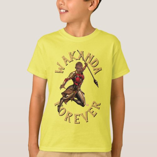 Avengers Classics  Okoye Leaping With Spear T_Shirt