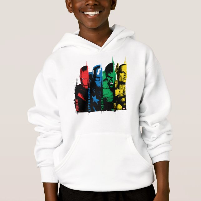 Avengers Classics | Paint Brush Lineup Hoodie (Front)